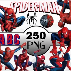 Spiderman Clipart Bundle, Spiderman PNG