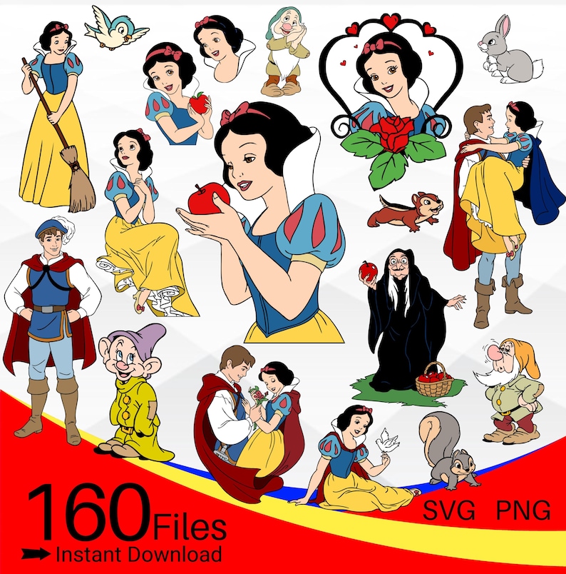 Snow White SVG Bundle, Snow White PNG