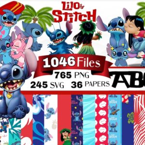 Lilo and stitch Clipart Bundle, Stitch SVG
