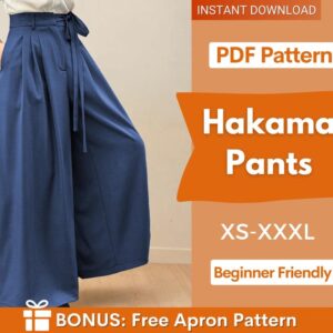 Hakama Pants Sewing Pattern for Women | Japanese Pants Pattern