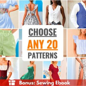 Sewing Patterns Bundle | Choose Any 20 Patterns! Women Sewing Patterns